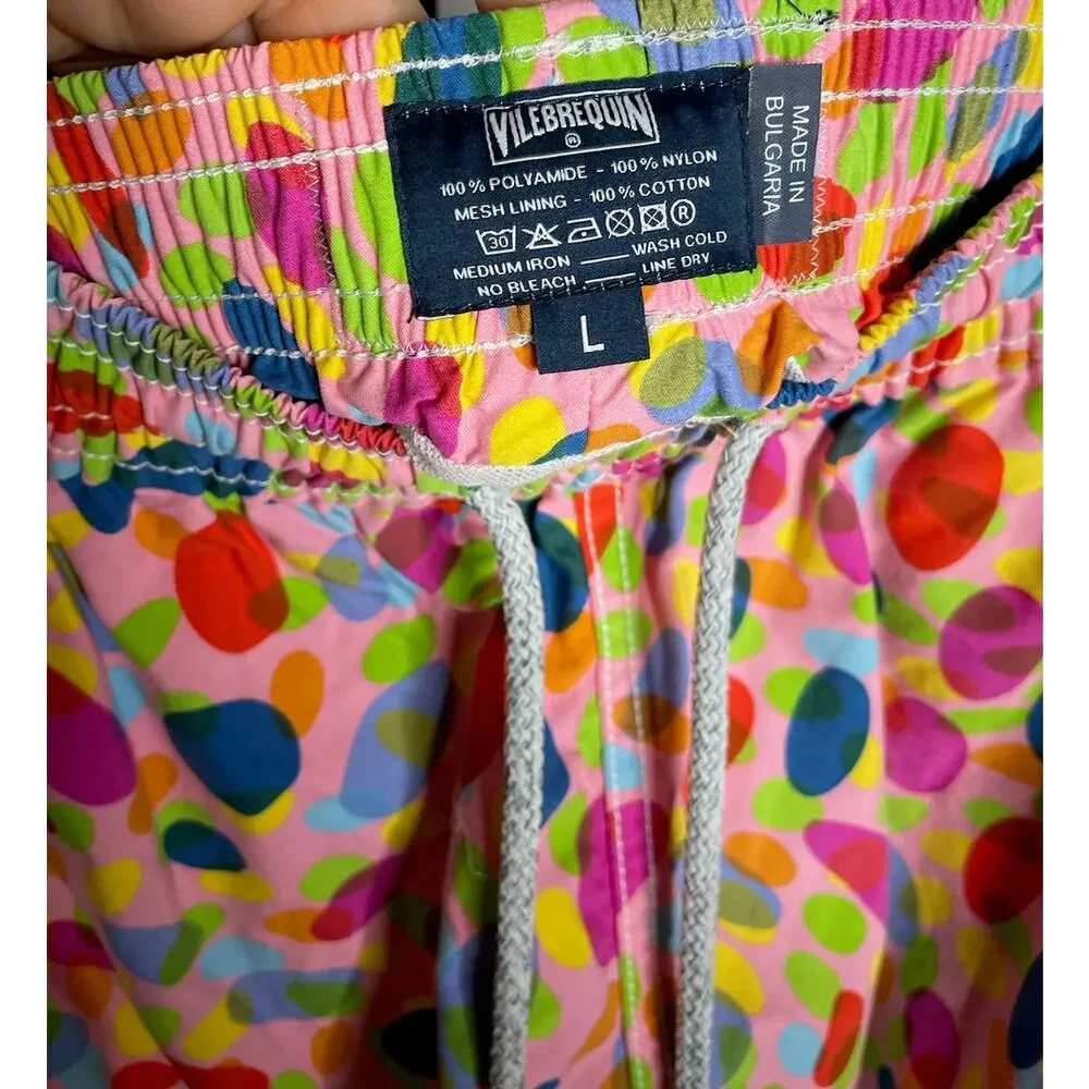 Vilebrequin Multi-Color Spotted Swim Trunks Sz. Large